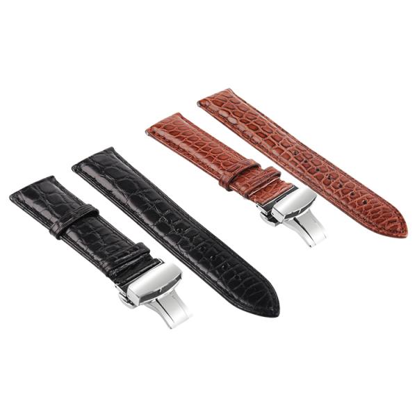 Crocodile Wrist Watch Leather Strap 18 20 22 24mm Custom Logo