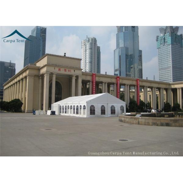 Different Sized Custom Event Tents With White PVC Fabric For Exhibition