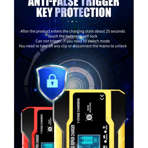 15A 7 Stage Pulse Repair Charger For Lead Acid Battery