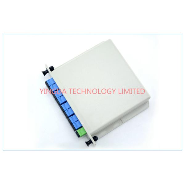 Fiber Optic PLC Splitter 1x8 LGX Module , CATV Fiber Optic Terminal Box Insert Type