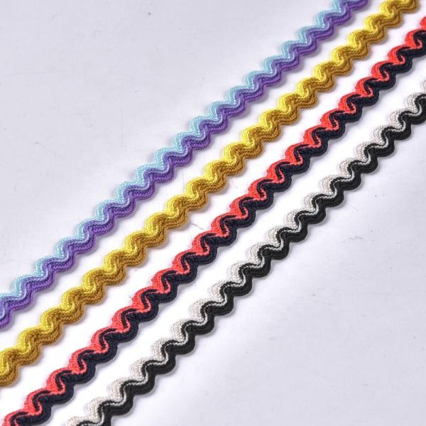 Colorful Curtains Jacquard 1cm Rick Rack Trim