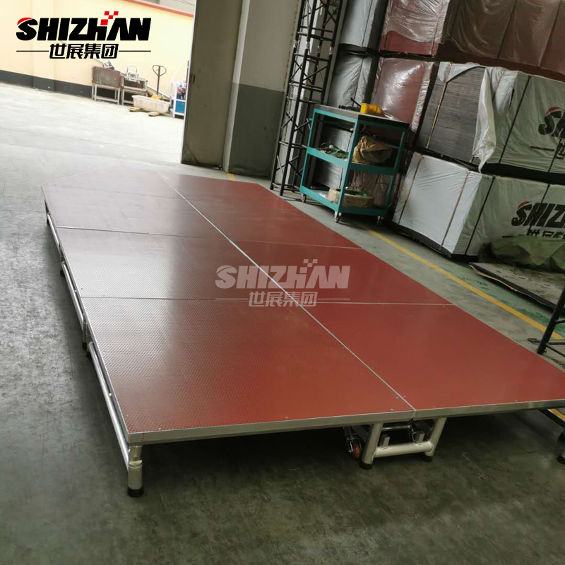 outdoor led stage with rails rental