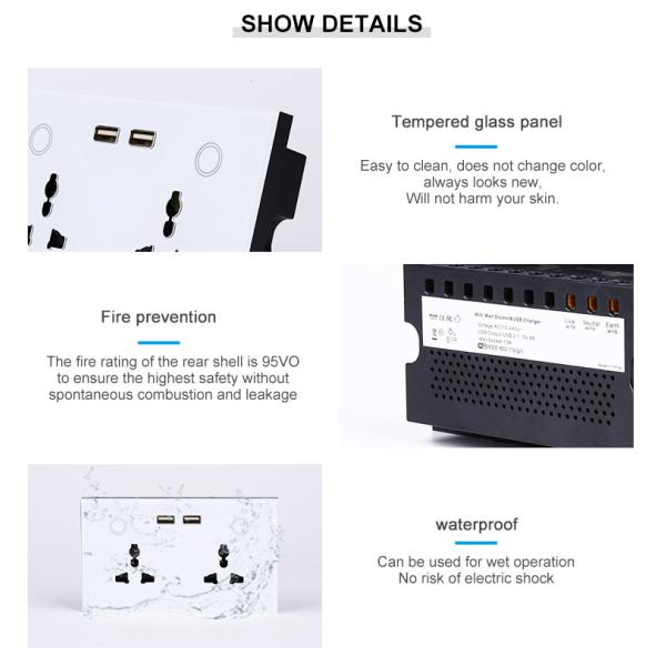 Smart Home Uk Socket Wifi Wall Socket With Usb Socket Charger/wifi Wall Socket Uk/smart Wifi Wall Outlet