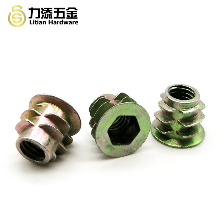IFI Wood Insert Lock Nut Threaded M3 M4 M5 M6 M8 For Wooden Furniture