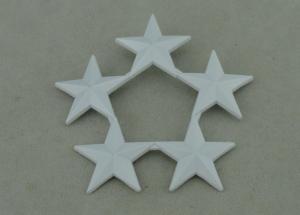 China 3 Stars Award Badges Zinc Alloy Spray With White 2.5 inch on sale
