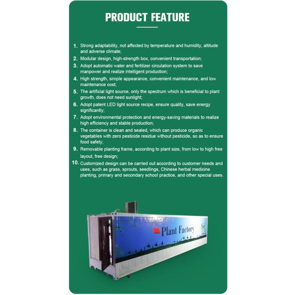 Hydroponic Smart Farming Container Greenhouse for Agriculture 40ft Container
