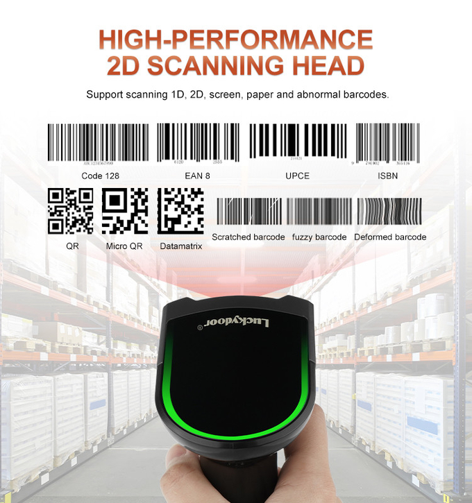Wired Portable Android Bar Code Handheld Qr Code Reader 2D Wired Barcode Scanner POS Machine