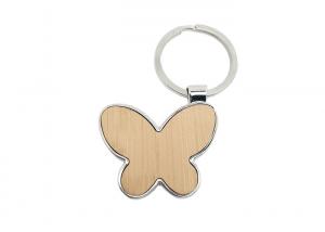 China Butterfly Cute Small Keychains Eco Friendly Zinc Alloy Bamboo Material on sale
