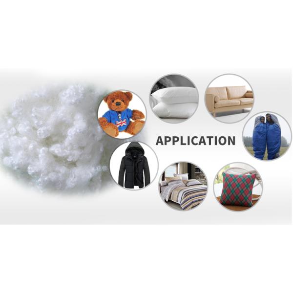 15 den 64mm white color polyester staple fiber PSF for stuffing materials