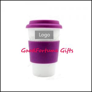 Quality Silicon Lid Cooler ceramic coffee Mugs promotion gift for sale