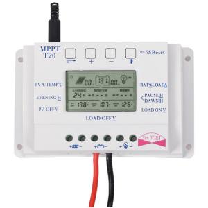 LCD Display 20A 12V/24V MPPT Solar Charge Controller