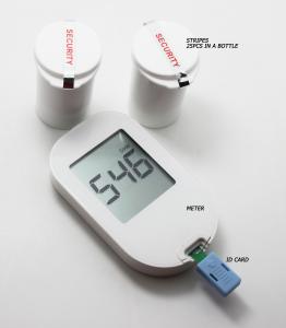 Quality High Blood Glucose Meter , Blood Glucose Testing Machine with Test Strips for sale