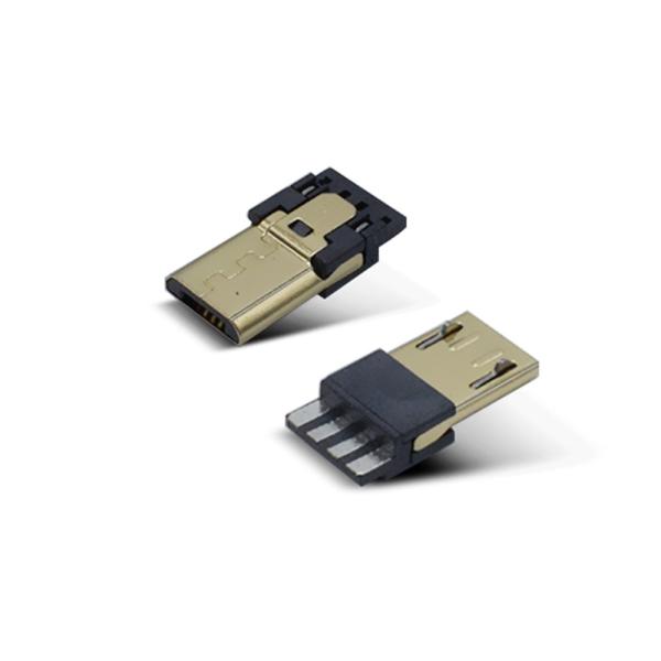 Usb 2.0 Male 4 Pin Micro Connector Copper Alloy / SPCC Shielding