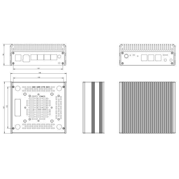 Zynshield VPN Firewall Intel N305 Pfsense Ubuntu Linux 4*2.5g Rj45 Ethernet Ports