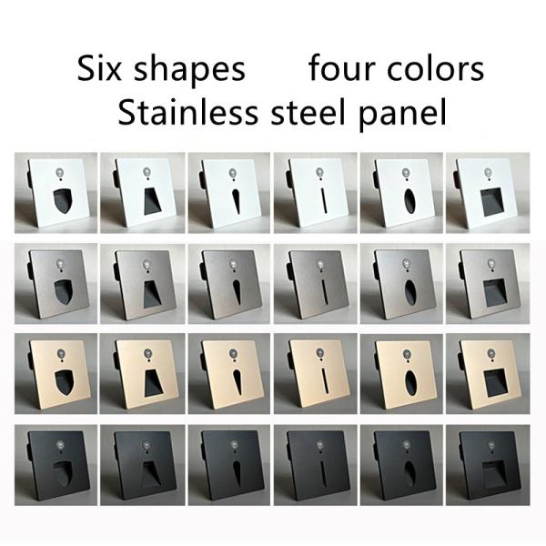 Easy Mount Stairwell Lighting Luxury Indoor SS Panel Magnetic Mounted PIR Motion Sensor