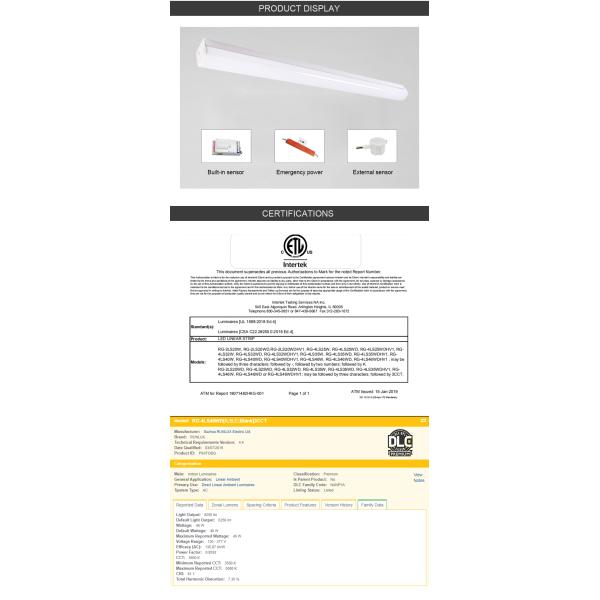 Dimmer Support 5- 2ft 4ft 8ft 46W 38W 30W LED Linear Strip Light Fixtures for Office