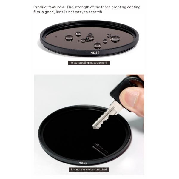 Nd64 6 Stop Neutral Density Filter 55mm 77mm