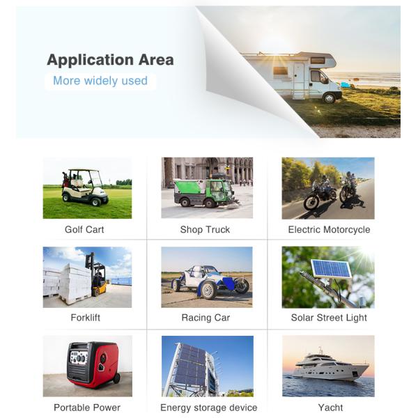 MSDS Prismatic LFP Battery Cell 3.2V 100Ah Energy Storage For Golf Cart