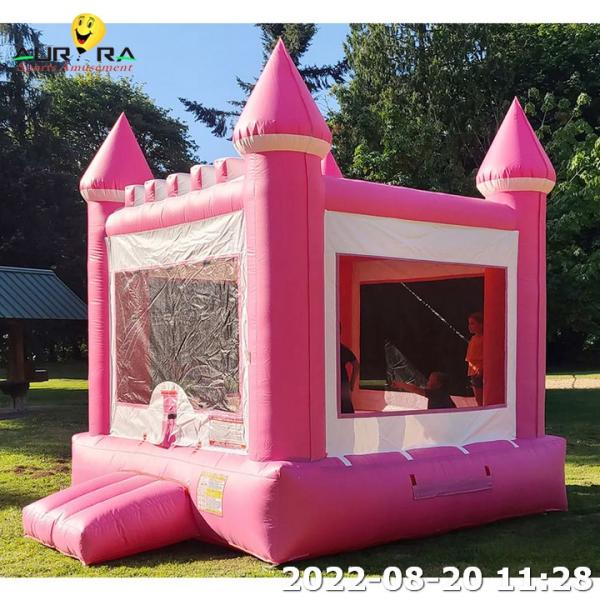 Commercial Bounce House Inflatable Yellow With Slide For Toddlers Soft Play Party