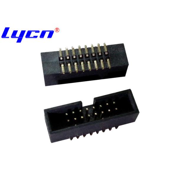 Cable To Board Box Header Connector 2.54mm Pitch PA9T Plating Surface Treatment