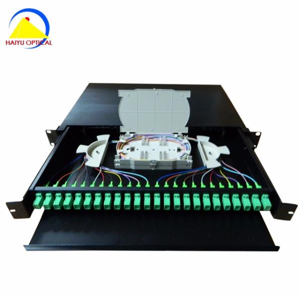 SC APC 24 Port Fiber Optic Patch Panel Using Cold Rolled Steel