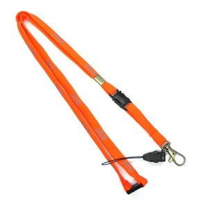 China Orange Custom Breakaway Neck Lanyards For Cell Phone / Exhibition Card on sale