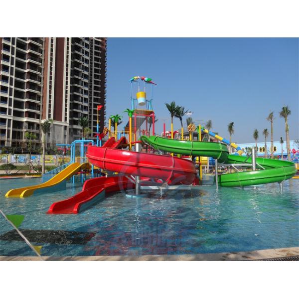 Playground Children Splash Zone Water Slide Anti UV ISO TUV ROHS Certification