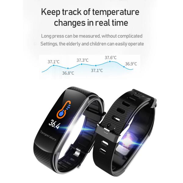Smart Bp Hr Bracelet Camera Control Moving Target Fitness Tracker For Women