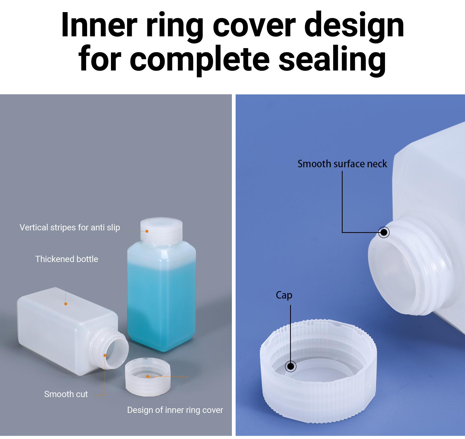 Screw Cap 125 Ml Reagent Bottle Chemical Liquid Plastic Laboratory Bottles