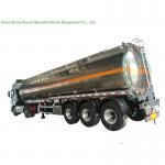 5083 Aluminium Alloy Tank Semi Trailer 40000L , Fuel Oil Delivery Tanker 3 Axle
