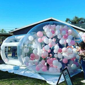 Quality CE approved blower air pump transparent PVC material kids play bubble balloon house for sale