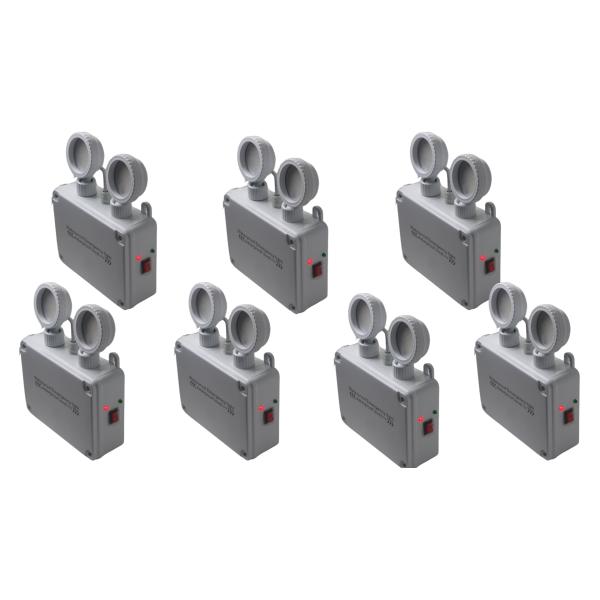 Rechargeable Abs Led Exit Emergency Light Non Maintained Ip65 2*5w Lithium Battery Adjustable For Corridors