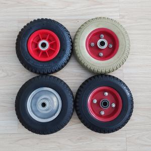 Quality 8 Inch 2.50-4 Custom Rim Color Pneumatic Rubber Tire Wheel For Trolley Wheel Barrow for sale