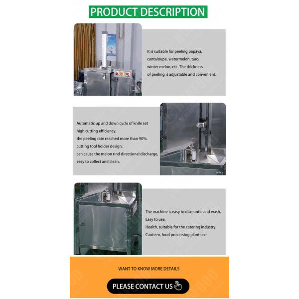 Cuaurbit Striping Peeler 0.92kw Automatic Food Processing Machines