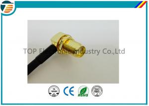 Quality 50 Ohms Pigtail RF Coaxial Cable , SMA Male Plug To MMCX Right Angle With RG174 Cable for sale