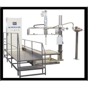 45bph 200L Foaming Automatic Barrel Filling Machine Chemical Bottle Filling