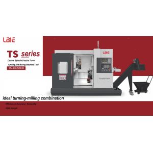 Flexible Mitsubishi Dual Spindle Dual Turret Lathe CNC Easy To Operate