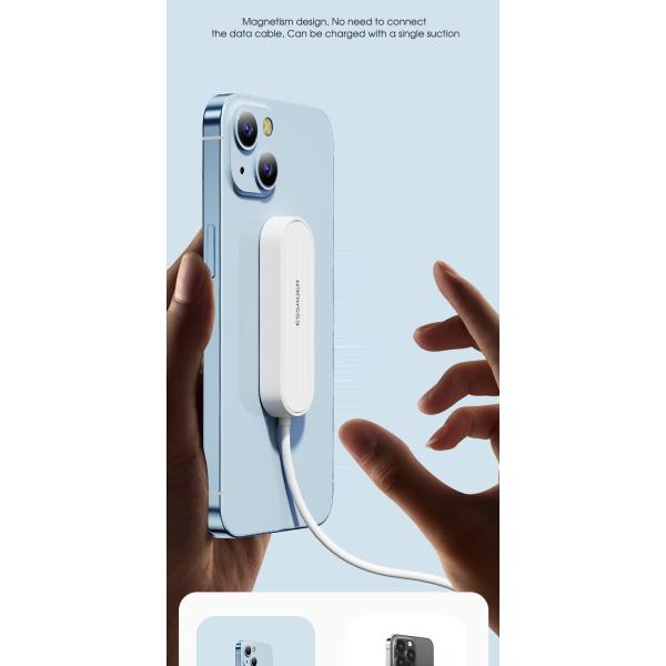 Essager 2022 Aurora New Style Magnetic Wireless Mini 15W Charger 10W 7.5W Mobile Phone Charger With Holder Function