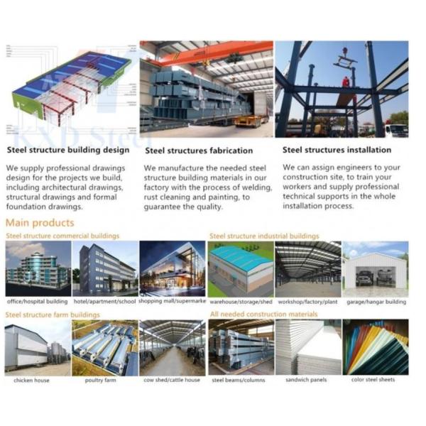 Hot DIP Galvanized Light Weight Logistic Workshop Warehouse Pre-Engineering Prefabricated Steel Structure Frame With Brace