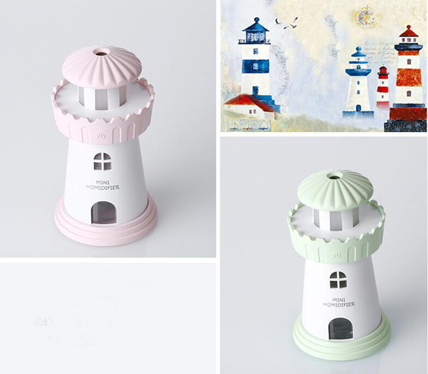 New Arrival Home Use Creative 150ml OEM USB Mini Lighthouse Air Humidifier
