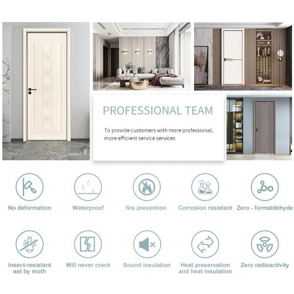 High-Cavity Structural Design WPC Door With Natural Tone Cutting-Edge Technology