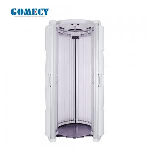 China Commercial Standing Sunless Tanning Bed Whole Body 48pcs Cosmedico Lamps on sale