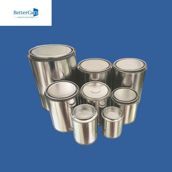 Auto Round Metal Can Custom 1L Metal Tin Bucket Drum For Packaging Storage