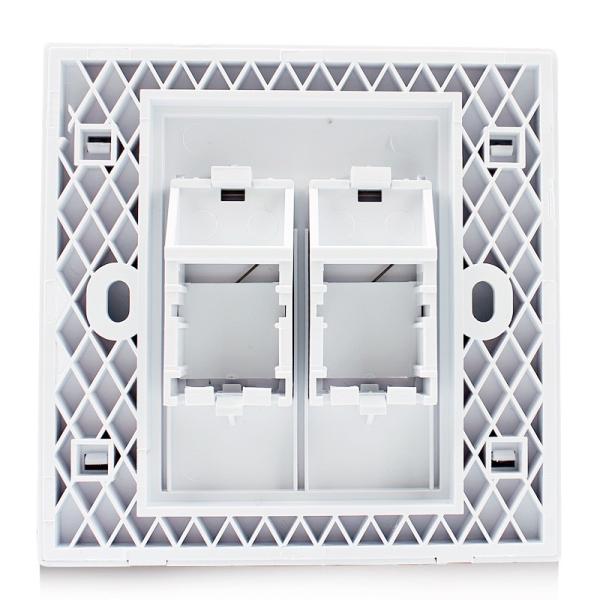 Kico Hot Sale cat6 cat5 cat7 RJ11 RJ45 2 Port Type 86*86 Networking Faceplate Outlet Socket Keystone Jack Plate Panel Factory