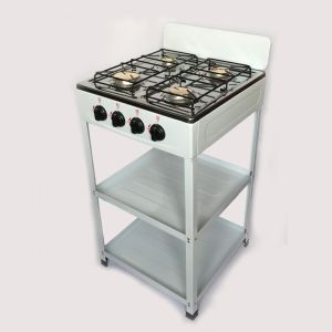 Europe Style Table Four Burner Gas Cooker With Shelf