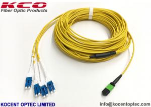 Quality 40G Data Center MTP Trunk Patch Cable MPO - LC Duplex Uniboot 8 12 24 Core PVC LSZH Cover for sale