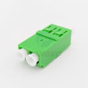 Quality Flangeless LC / APC Duplex Fiber Optic Adapter With Plastic Buckle for sale