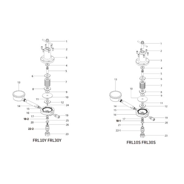 Stainless Steel Fluid Pressure Regulator / Back Pressure Regulator In Air Spray Systems