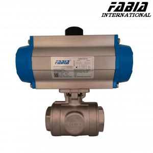 China Pneumatic Three-Way Ball Valve For Environmental Protection Chemical on sale