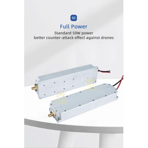 Required Power Supply More Than 3.7A 700-1000MHz 50W GaN Module Anti Drone Anti Fpv Anti Dji Anti Autel Fpv Suppresor